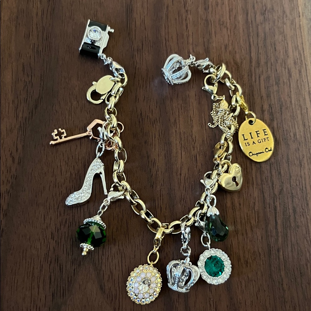 Origami owl bracelet in tone gold and silver/ 12 charms - Picture 14 of 15